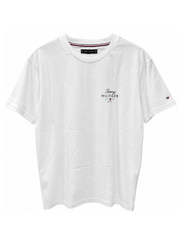 Camiseta Masculina Tommy Hilfiger Logo Estampada Original - Branco