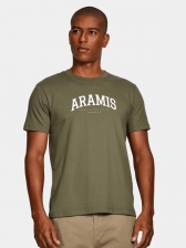 Camiseta Aramis Masculina Regular College Club - Verde Musgo