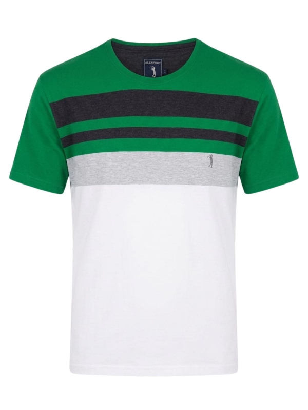 Camiseta Aleatory Listrada Masculina Original - Verde