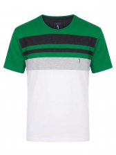 Camiseta Aleatory Listrada Masculina Original - Verde