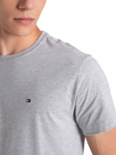 Camiseta Tommy Hilfiger Básica Masculina Gola Careca - Cinza
