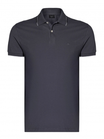 Camiseta Masculina Polo Básica Preta Aramis Regular Frisos