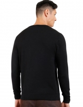 Suéter Aramis Tricot Manga Longa Gola V - Preto