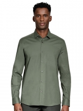 Camisa Masculina Slim Tricoline Stretch Aramis Original - Verde Escuro