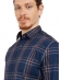 Camisa Manga Longa Aramis Slim Sarja Xadrez Caqui