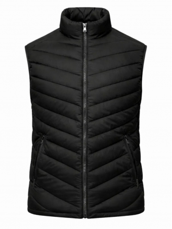 Colete Masculino Puffer Metalasse Preto Crocker Original