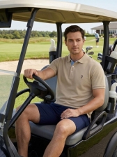 Camisa Polo Malha Lisa Aleatory Original - Bege