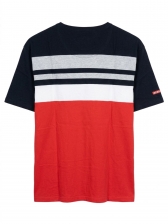 Camiseta Aleatory Listrada Masculina Original - Vermelho