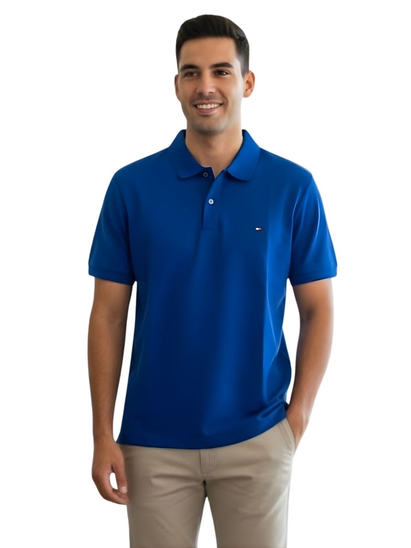 Camiseta Polo Tommy Hilfiger Regular Cotton - Azul Royal