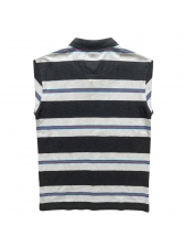 Camiseta Masculina Polo Aleatory Listrada Original - Cinza