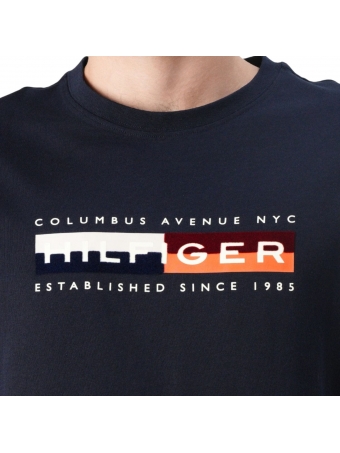 Camiseta Tommy Hilfiger Estampada Blocos de cores