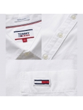 Camisa Masculina Classica Manga Curta Tommy Jeans Original - Branco