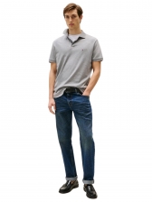 Camiseta Polo Tommy Hilfiger Regular Cotton - Cinza Mescla