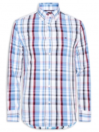 Camisa Manga Longa Tommy Hilfiger Xadrez Regular Fit Original