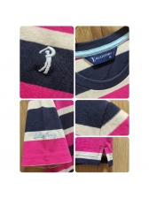Camiseta Masculina Listrada Aleatory Regular Original - Rosa