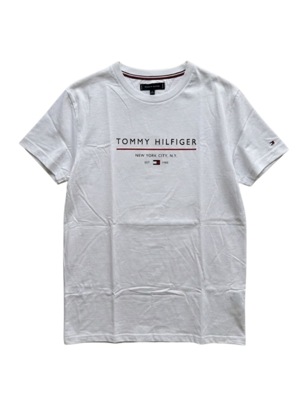 Camiseta Masculina Tommy Hilfiger Estampada Original - Branco
