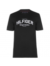 Camiseta Tommy Hilfiger Estampada Arch Tee - Preta