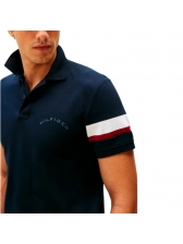 Camiseta Polo Tommy Hilfiger Manga Global Srtipe Big