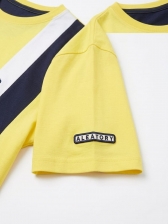 Camiseta Masculina PlusSize Aleatory Listrada Regular Original - Amarelo